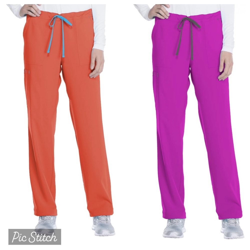 Scrub Bundle Scrubstar Two Stretch Scrub Bottoms Pants Pink Coral Fuchsia Size S